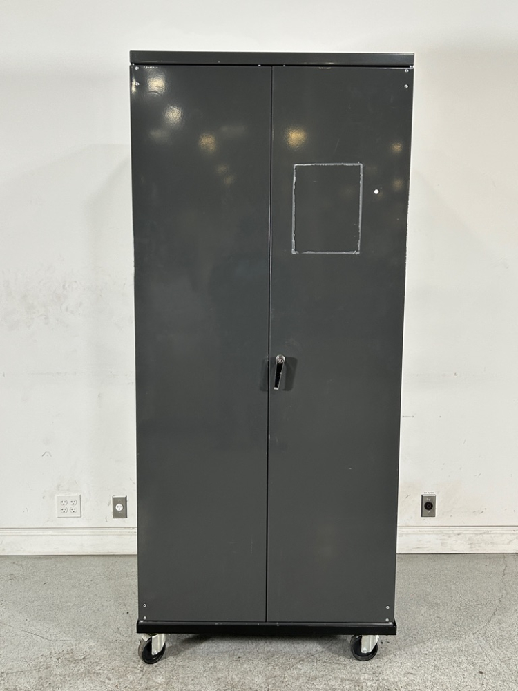 Image of Rolling 2 Door Storage Cabinet